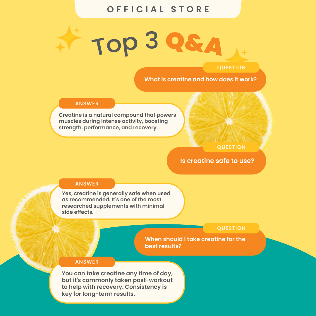 [50% OFF]Heal Creatine – Citrus Yuzu (260g) • 5g Creatine per Serving • Muscle Growth & Recovery