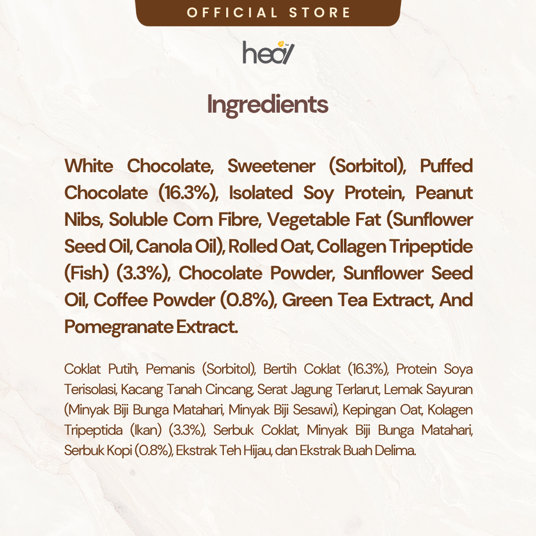 [NEW LAUNCH] HEAL COLLAGEN BAR - CHOCOLATE MOCHA