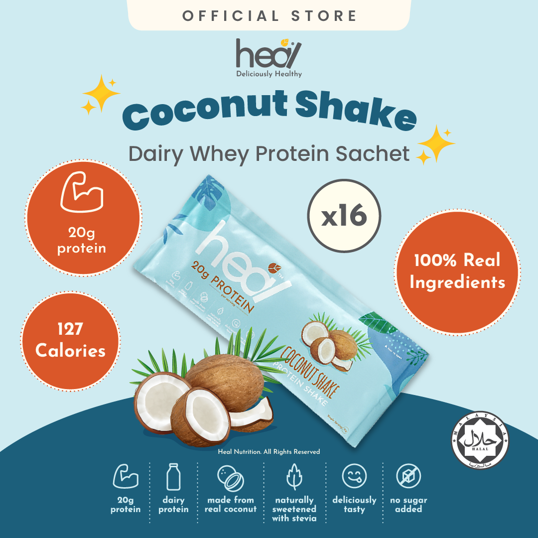 Heal Coconut Shake Protein Shake, 16 Sachets (31g)